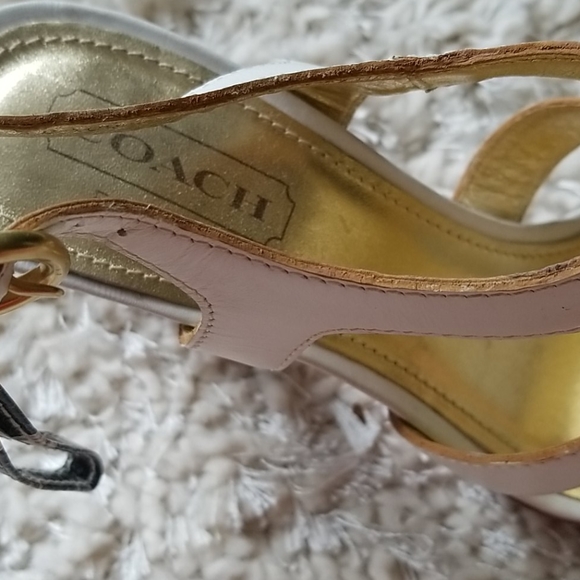 Coach  white jeweled sandels - Picture 2 of 8